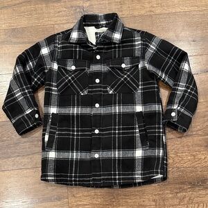 Art Class Black and White Plaid Shacket